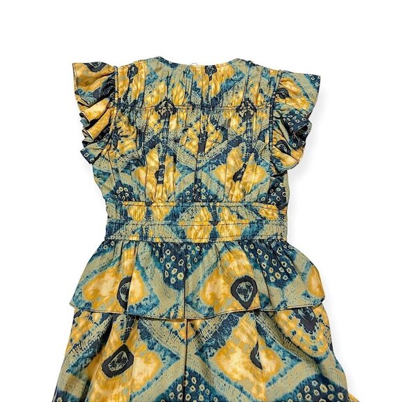 Ulla Johnson Avia Dress,  Silk floral Midi Dress Constellation, 0, New with Tag - Picture 8 of 16